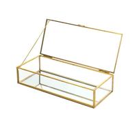 Holibanna organizzatore di gioielli cubo anello di scatola di visualizzazione geometrica scatola di immagazzinaggio retrò appeso supporto vintage dorato (d'oro)