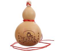 Holibanna Ornamento Zucca Intagliata Naturale con Tappo in Sughero, Contenitore per Liquidi e Accessorio Cucina Ecologico per Conservare Bevande, Zuppe e Medicine, Decorazione Stile Casuale