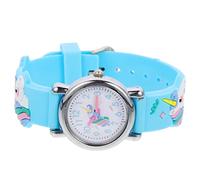 Holibanna Orologio da cartone animato per watch guardare I guardano guarda per i più piccoli orologio da polso per adorabile orologio per Gel di silice Blue