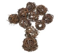 Holibanna Palline di Vite Decorative Lavorate A Mano 10 Pezzi Ornamenti in Rattan per Albero di Natale Adatti per Asilo Bar Matrimonio