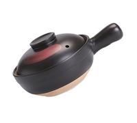 Holibanna Pentola Argilla per Uso Domestico Resistente Alte Temperature Pentola per Stufati e Zuppe Cottura Uniforme e Conservazione Calore Casseruola Tradizionale per Cucina Gas Media per