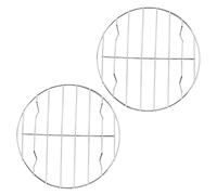 Holibanna per 2 Pezzi in Acciaio Inossidabile Ripiano per Resistente Utensile per Barbecue per Costolette e Carne Accessorio per Grigliate