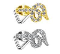 Holibanna Piercing al Naso Serpente in Acciaio Inox 2 Pezzi Clip per Naso Resistente e Sicuro Unisex Adatti a Feste Cerimonie e Uso Quotidiano