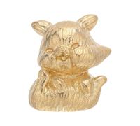 Holibanna Pomello per mobile a forma di gatto in ottone - Pomelli per cassetti a forma di gatto antico - Graziosa maniglia per porta a di animale per cassettiera, armadio, credenza da cucina dorata