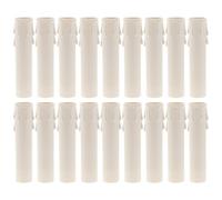 Holibanna Porta Prese Antigoccia in Plastica Φ25X100Mm Bianco, Set 20 Pezzi per Decorazioni di Lampadari e Feste Domestiche