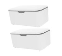 Holibanna Porta Salviette da Viaggio Coperchio Scatola Dispenser per Salviette Riutilizzabile per Ragazzo Ragazza e Bagno Design Compatto e Versatile Set da 2 Pezzi Grigio