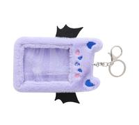 Holibanna Porta Tessere in Peluche Clip a Forma di Piume di Demone, Custodia per Carte D’identità e Cartoline, Protettore della Carta Morbido Viola, per Studenti e Uso Quotidiano