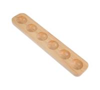 Holibanna Porta Uova in Legno Solido Scomparti Supporto Anticaduta per Uova Fresche Organizer Cucina per Frigorifero e Piano di Lavoro Vassoio Decorativo per Conservazione Sicura