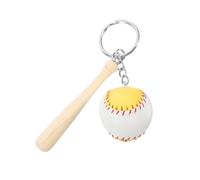 Holibanna Portachiavi Baseball Mini Legno con Pendente Accessorio per Ragazzi Charm per Borsa o Auto Regalo Artigianale per Appassionati Baseball