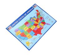 Holibanna Poster Mappa Dell’america Grande 2 Pezzi 50×35 Cm per Scuola Materna e Asilo, Mappa Murale Educativa Colorata per Apprendimento e Decorazione della Classe