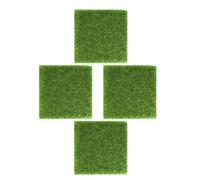 Holibanna Prato Artificiale Tagliabile 15x15 Cm 4 Pezzi in Plastica Verde, Tappeto Erboso Finto per Modellini e Decorazione Tavolo da Sabbia, Applicabile a Micro Paesaggi e Ambienti Interni