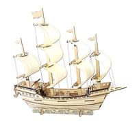 Holibanna Puzzle 3d Barca Antica A Vela Legno Costruzione Giocattolo Educativo Puzzle Nave