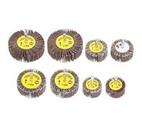 Holibanna Ruote Lamellari Abrasive 8 Pezzi Assortite, Testine di Ricambio Gambo 6Mm, Mole Rotanti per Plastica e Legno, Compatibili Trapano e Smerigliatrice per Lavori di Dettaglio