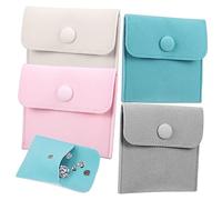 Holibanna Sacchetti Portaoggetti Per in Con Bottone Automatico Set 4 Pezzi Organizer Per Collane e Orecchini Compatta Per Viaggi e Regali