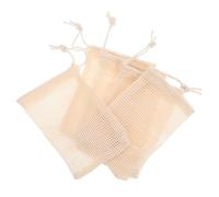 Holibanna Sacchetti Portasapone in Sisal Naturale 5 Pezzi Con Rete Schiumogena Per Sapone Corpo Esfoliante, Borsa Con Coulisse Per Doccia Bagno e Viaggio, Risparmio Sapone Delicato Per Pelle