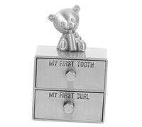 Holibanna Scatola Denti Latte in Metallo Contenitore Per Riccioli e Dentini Souvenir Pratico e Resistente Per Ragazzo Conservazione Dei Primi Denti Riccioli Fetali