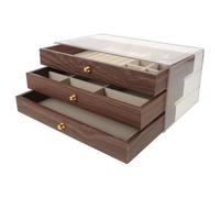 Holibanna Scatola Gioielli Vintage in Legno a Strati con Scomparti Organizer per Collane Orecchini e Bracciali Custodia Antipolvere Elegante e Robusta per Tavolo Trucco