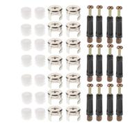 Holibanna Set 100 Pezzi Raccordi a Camma per Mobili Dadi Preinseriti e Bulloni da 40mm in Nylon e Lega di Zinco, Elementi di Fissaggio Resistenti Antiruggine per Armadi, Librerie e