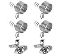 Holibanna Set da 6 Anelli Avvolgitori per Filato in Metallo Regolabili Accessori per Cucito Fai da Te e Uncinetto Strumento per Lavorare a Maglia Design Aperto Adatto a Vari Diametri per