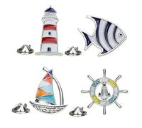 Holibanna Set Di 4 Spille In Metallo Decorazione Per Colletto Spilla Semplice Spilla Decorativa Creativa Mini