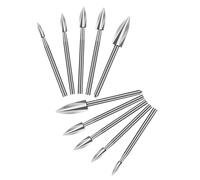 Holibanna Set Punte per Trapano per Intaglio del Legno 10 Pezzi da 3/4/5/6/8 Mm in Lega ad Alta Durezza per Utensili Rotanti Elettrici, Accessori per Perforazione Dettagliata di Mobili