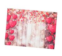 Holibanna Sfondo Fotografico Matrimonio a Forma di Cuore Rosso Tessuto Vinilico Resistente e Luminoso per Decorazioni San Sfondo per Feste Indoor e Outdoor