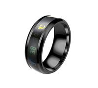 Holibanna Smart Termometro Anello da Dito in Acciaio al Titanio Che Cambia Colore Anello Dell'umore di Temperatura per Mano Gioielli da Indossare