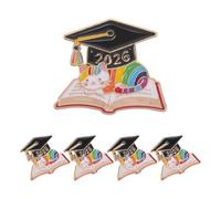 Holibanna Spilla con cappello da laurea, 5 pezzi: spilla da bavero con distintivo di laurea della el 2026 - di fine scuola, gioielli, regali per la stagione della per insegnanti, compagni di