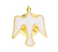 Holibanna Spilla da regalo per preghiera, spilla da spilla commemorativa per chiese, accessorio per chiesa, gancio double face, spille cristiane, in lega di zinco, colore bianco, Zinco, Non pietra