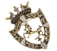 Holibanna Spilla Vintage per Uomo e Donna in Lega di Zinco Strass Oro, Stile Delicato e Chic, come Accessorio per Abiti da Matrimonio e Party