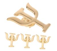 Holibanna Spille Psicologo in Lega Retrò 4 Pezzi Simbolo Greco Distintivi da Bavero e Spilla a Forma di Cuore Accessori Eleganti per Zaini Maglioni e Scialli Regalo per Professionisti