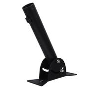 Holibanna Staffa di montaggio per palo dell'antenna, supporto per ponte di rete in metallo per antenna TV, kit di installazione a parete con base per uso esterno su tetto o parete di casa, nero