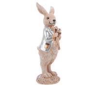 Holibanna Statuina di Coniglio Primaverile in Resina, Ornamento da Tavolo, Graziosa Statua di Coniglio da Giardino, Miniatura di Coniglio, per La Decorazione della Casa, Decorazione