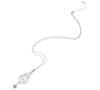 Holibanna Stile d'amore a pendente cristallino gabbia Titolare a ciondolo per la collana porta ciondolo collana Porta della collana ciondolo portapietre vuoto porta pietra lega Argento