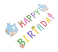 Holibanna Striscione Buon Compleanno Sirena in Carta Resistente, Decorazione Compleanno a Tema Oceano per Interni ed Esterni, Banner Festa Bandiera da Tirare e Addobbi per Feste