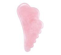 Holibanna Strumento Per Massaggio in Cristallo a Forma Di Ala, Piastra Gua Sha Per Viso e Occhi, Tavola Per Massaggi Estetici e Terapia Di Agopuntura, Uso Personale e Familiare (rosa)