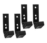 Holibanna Supporto da Muro per Bilanciere 4 Unitá, Accessori Rack Palestra in PC Nero, Design Leggero e Montaggio a Palestra a Casa e Garage