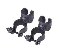 Holibanna Supporto per Torcia LED da Bicicletta 2 Pezzi, Regolabile 360 Gradi, Materiale Plastica Dura Gomma e Metallo, Adatto per Manubrio Bici e Uso Notturno in Bici