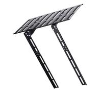 Holibanna Supporto per Tv Galleggiante in Acciaio Nero, Mensola a Muro senza Forature per Router e Proiettore, Organizzatore Cavi Integrato per Casa e Ufficio