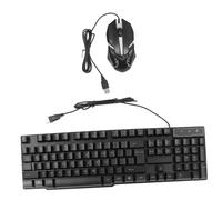 Holibanna Tastiera Mouse Retroilluminati USB con Accessori Ergonomici e Silenziosi Combo Gaming Portatile per Desktop e Viaggio