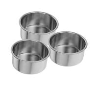 Holibanna Teglia Rotonda in Acciaio Inox Per Mini Torte E Dolci Set Di 3 Piccole Teglie Circolari Per Cottura E Crostate