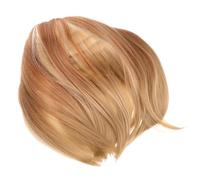 Holibanna Wig Corto Bob Sfumato per Donna con Riga Centrale Capelli Sintetici Lisci Leggero e Resistente per Party e Uso Quotidiano
