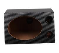 Holibanna Wooden Trapezoidal Car Speaker Enclosure Box With PVC Veneer Accurate Fit For Subwoofer Enhanced Sound Clarity And Vibration Reduction Compatible With Car Audio Systems