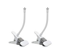 Holicfun Staffa di montaggio a morsetto flessibile per telecamera di sicurezza per Blink, Ring, Arlo, Eufy, Wyze, Google Nest Cam Batteria, Fotocamera per esterni Simplisafe e altro ancora, bianco, confezione da 2