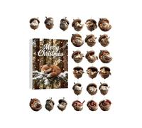 Holiday Animal Pendant Countdown Calendars - 24 Day Flat Acrylic for Festive Fun | Advent Calendars with Cute Animal Charm, Ideal for Family, Friends, Teens, Adults, Tree, Window, Wall, Mantel Use