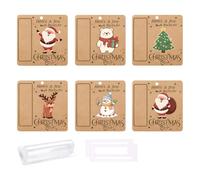 Holiday Cash Clip - Timber Currency Envelope,Festive Bill Presenter Box | Rustic Handcrafted Plywood Construction | Door Wall Mantel Entryway Decor,Six Piece Set Creative Yuletide Present Organizer