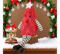 Holiday Christmas Tree Plush Doll - Long Legs Ornament | Lighted Christmas Tree-Shaped Figure | Festive Decoration for Party Office Desktop Tovaglia Fireplace Table Centerpiece Classroom School Ho