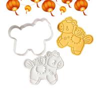 Holiday Cookie Cutter - Cookie Cutter 3d Printed, Non Stick Molds 2026, Horse Year Baking Dough, Dough Pastry Pie Mold, Cute Cooking Mold, Easy Clean Durable Kitchen Tool for Baking Fun