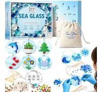 Holiday Countdown - 24 Days Sea Glass Ornaments Craft Project Kit