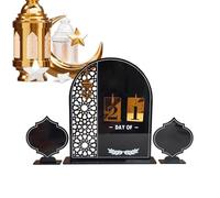 Holiday Countdown Calendar - 7.87 Inch Acrylic Advent Decoration | Middle Eastern Festival Countdown Sign, Tabletop Mantel Shelf Decor for Home Desk, Dining Table and Entryway Cabinet